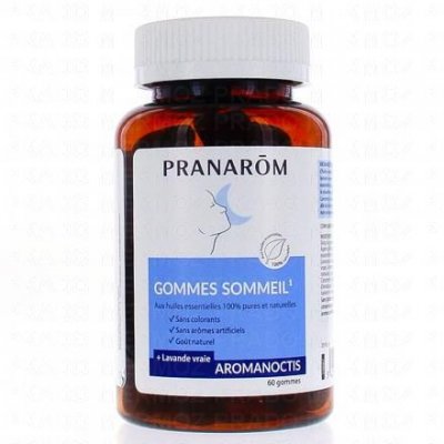 PRANAROM Gommes Sommeil aux huiles essentielles x60 Aromanoctis Pranar&ocirc;m