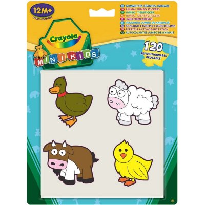 CRAYOLA Gommettes g&eacute;antes animaux  Mini Kids