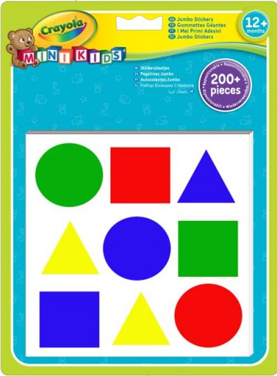 CRAYOLA Gommettes g&eacute;antes  Formes g&eacute;om&eacute;triques Mini Kids