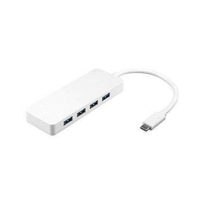 GOOBAY  4 Port USB 3.0-Hub avec USB-C&acute;-prise m&acirc;le blanc
