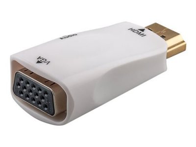 WENTRONIC GOOBAY 44793&nbsp;Adaptateur Compact HDMI/VGA avec Audio plaqu&eacute; Or