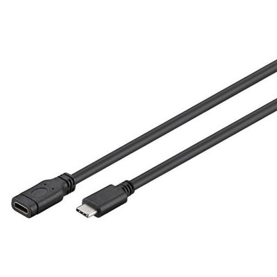 GOOBAY  45393 Rallonge USB-C USB 3.1 1re G&eacute;n&eacute;ration, Noir