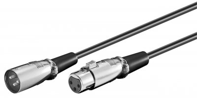 MICRO CONNECT Goobay 50705 C&acirc;ble de Connexion XLR, Noir, 2m Longueur de C&acirc;ble