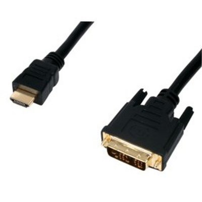 M CAB Goobay 51582 C&acirc;ble DVI-D/HDMI, Dor&eacute;, Noir, 5m Longueur de C&acirc;ble
