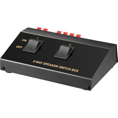 GOOBAY  60928 Commutateur pour Haut-Parleurs, Noir
