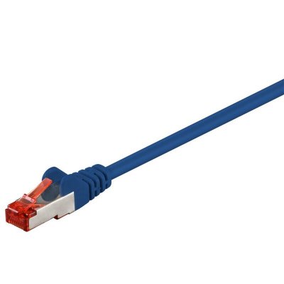 WENTRONIC Goobay 68276 CAT 6 C&acirc;ble de Liaison, S/FTP (PiMF), Bleu, 50m Longueur de C&acirc;ble