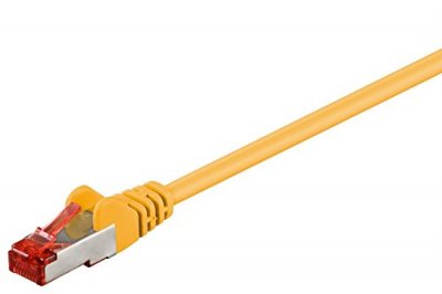 WENTRONIC Goobay 68307 CAT 6 C&acirc;ble de Liaison, S/FTP (PiMF), Jaune, 20m Longueur de C&acirc;ble