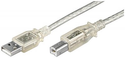 WENTRONIC Goobay 68973 C&acirc;ble Hi-Speed USB 2.0, Transparent, 3m Longueur