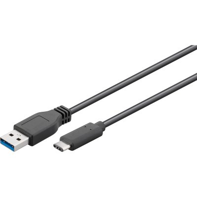 GOOBAY  71221 c&acirc;ble USB 2 m USB 3.2 Gen 1 (3.1 Gen 1) USB A USB C Noir