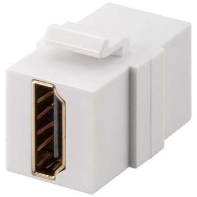 GOOBAY  90856 Module Keystone HDMI avec prise double HDMI, Blanc
