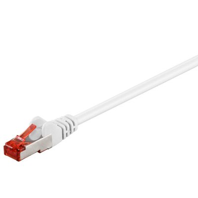 GOOBAY  92462 CAT 6 C&acirc;ble de Liaison, S/FTP (PiMF), Blanc, 0.15m Longueur