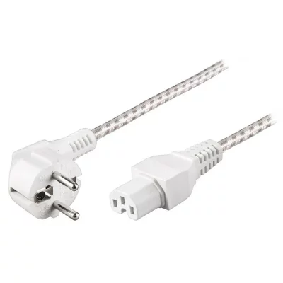GOOBAY  93314 Blanc 2m c&acirc;ble &eacute;lectrique - Cables &eacute;lectriques (2 m, M&acirc;le/Femelle, Blanc)