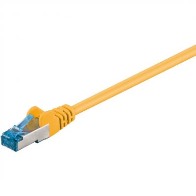 GOOBAY  93679 CAT 6a C&acirc;ble de Liaison, S/FTP (PiMF), Jaune, 1m Longueur