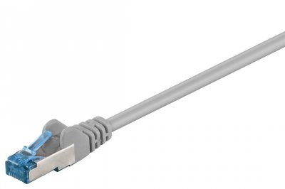 WENTRONIC Goobay 93701 CAT 6a C&acirc;ble de Liaison, S/FTP (PiMF), Gris, 10m Longueur