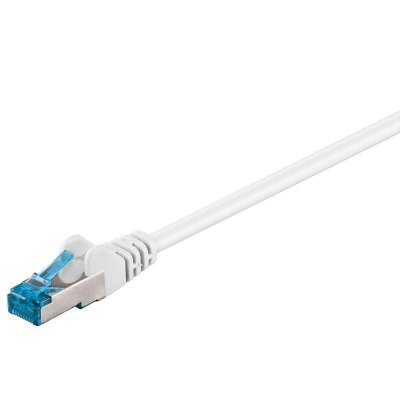 GOOBAY  93709 CAT 6a C&acirc;ble de Liaison, S/FTP (PiMF), Blanc, 10m Longueur
