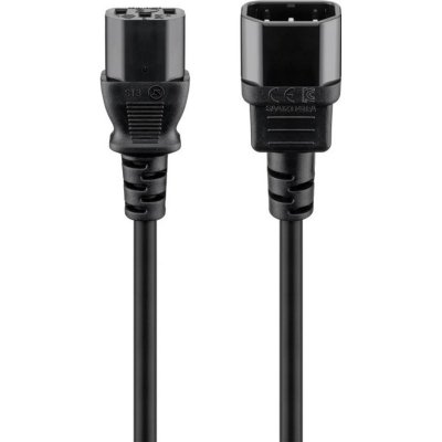 WENTRONIC Goobay 95125 Rallonge pour Appareils Froids, 1 m Longueur, Noir