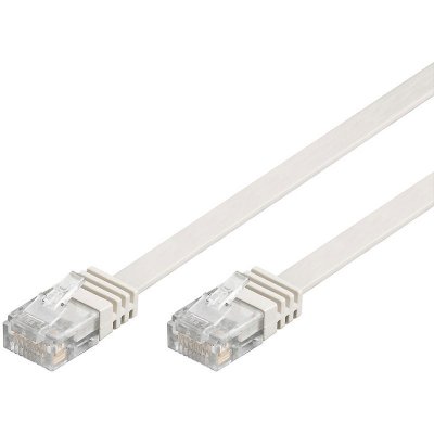 GENERIQUE Goobay 95150 CAT 6 C&acirc;ble de Liaison Plat, U/UTP, Blanc, 0.5 m Longueur