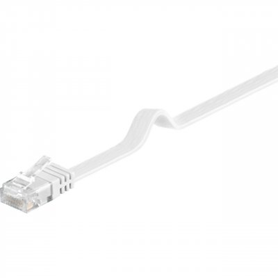 GENERIQUE Goobay 95155 CAT 6 C&acirc;ble de Liaison Plat, U/UTP, Blanc, 7 m Longueur