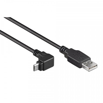 GOOBAY  95343 C&acirc;ble Hi-Speed USB 2.0 90&deg;, Noir, 0.15m Longueur