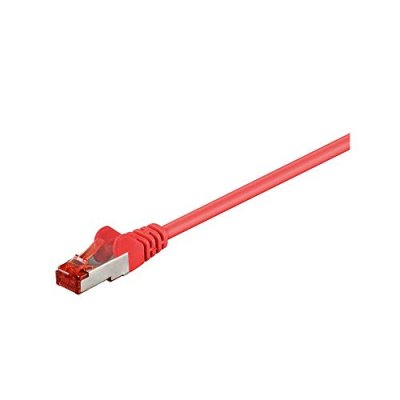 GOOBAY  95650 CAT 6 C&acirc;ble de Liaison, S/FTP (PiMF), Rouge, 25 m Longueur