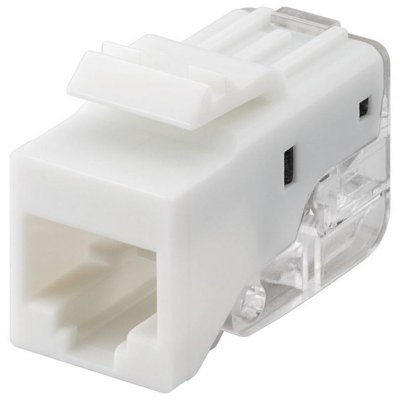 GOOBAY  95739 CAT 5e Keystone RJ45 Jack, UTP, 100 MHz, Blanc