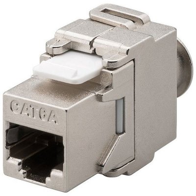 GOOBAY  95900 CAT 6A Keystone RJ45 Jack, STP, 500 MHz, Argent