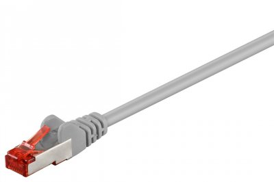 WENTRONIC Goobay C&acirc;ble r&eacute;seau RJ45 Cat. 6 S/FTP Gris - 15 m