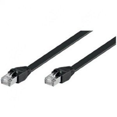 GOOBAY  CAT6 U/UTP Flat 7m c&acirc;ble de r&eacute;seau Noir U/UTP (UTP)