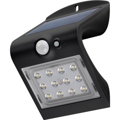 GOOBAY  - Lampe Murale Solaire LED avec detecteur de Mouvement - Verre PVC - 1.5W - Noir
