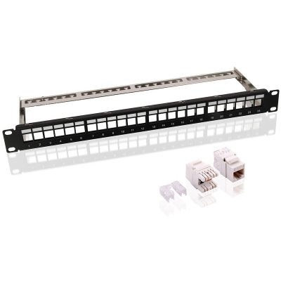 GOOBAY  Panneau de brassage Cat.6, 24 ports UTP Snap-In
