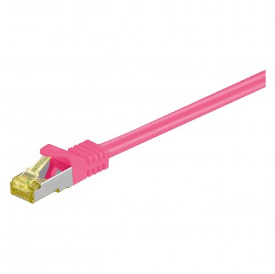 GOOBAY  RJ-45 CAT7 0.5m c&acirc;ble de r&eacute;seau Magenta 0,5 m S/FTP (S-STP)