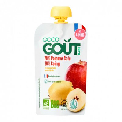 GOOD GOUT Good go&ucirc;t - Fruits Pomme coing b&eacute;b&eacute; d&egrave;s 6 mois - 120g - GG0013-G3