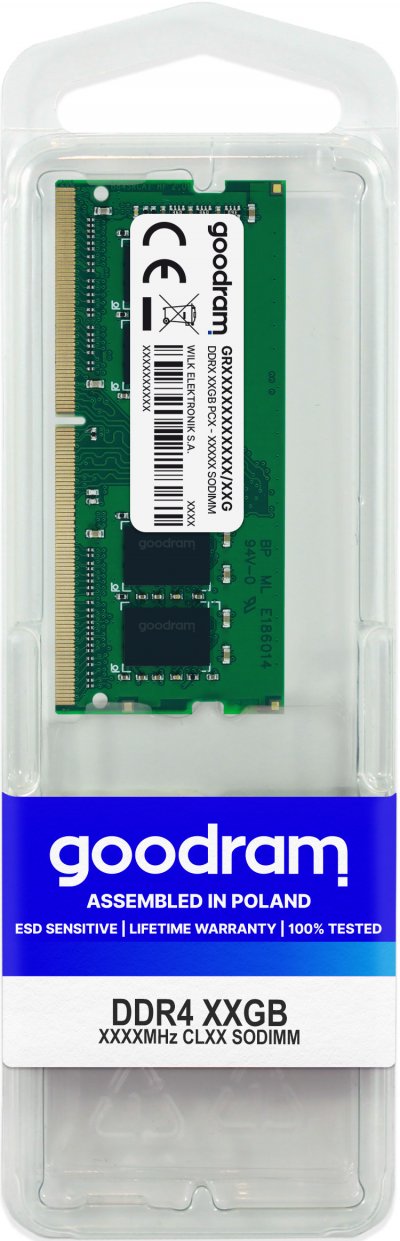 GOODRAM  Gr3200s464l22/32g 1x32gb Ddr4 3200mhz Memory Ram Argent&eacute;