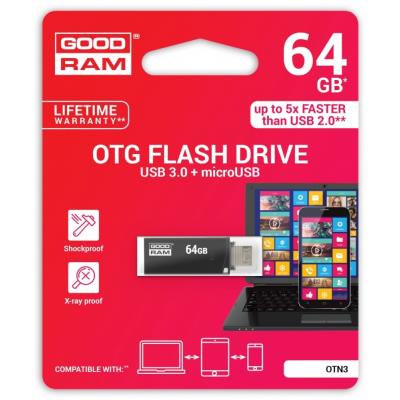 GOODRAM  otg twin cl&eacute; usb 3.0 64 go otn3-0640k0r11 