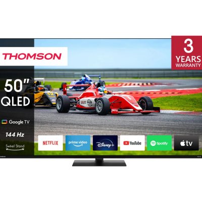 THOMSON Google TV 50"" QLED Pro avec pied central rotatif, 144Hz 127cm 2024