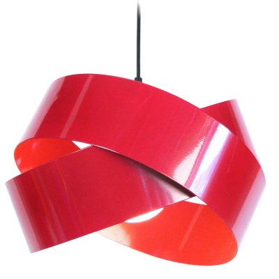 TOSEL GORDIUM - Suspension g&eacute;om&eacute;trique m&eacute;tal rouge