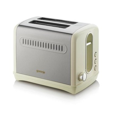 GORENJE  T1100CLI Grille-pain 2 tranches Champagne Plastique M&eacute;tal Boutons Rotatif 1100 W 1 m