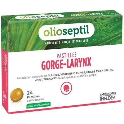 INELDEA Gorge larynx miel/plantes - 24 pastilles