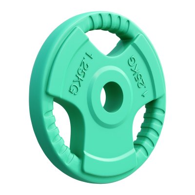 GORILLA SPORTS  Disques en Fonte avec poign&eacute;es et rev&ecirc;tement Caoutchouc- 31mm - De 1,25 KG &agrave; 25 KG