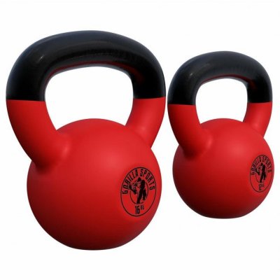 GORILLA SPORTS  Kettlebell avec rev&ecirc;tement n&eacute;opr&egrave;ne - De 2 KG &agrave; 32 KG