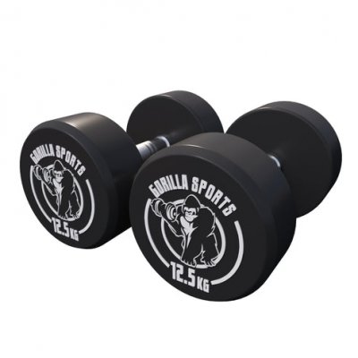 GORILLA SPORTS  - Paire de 2 x 12,5 kg Dumbbell halt&egrave;re poids