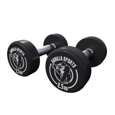 GORILLA SPORTS  - Paire de 2 x 2,5 kg Dumbbell halt&egrave;re poids