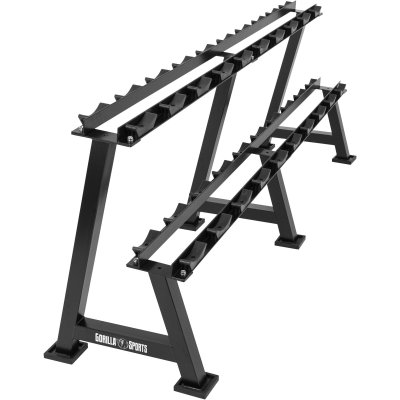 GORILLA SPORTS  Rack de Rangement Extra Large pour halt&egrave;res Monobloc