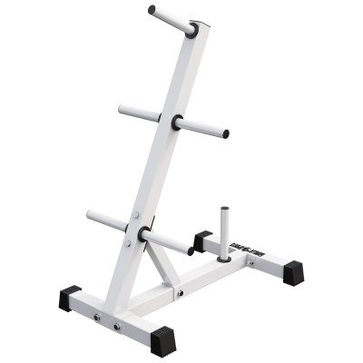 GORILLA SPORTS  Rack de Rangement pour Poids disques - Noir ou Blanc