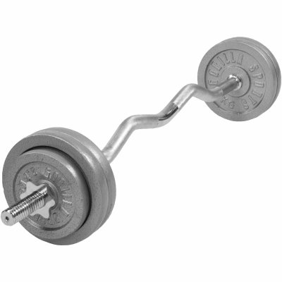 GORILLA SPORTS  Set d'halt&egrave;res Barre Curl en Fonte 35 KG