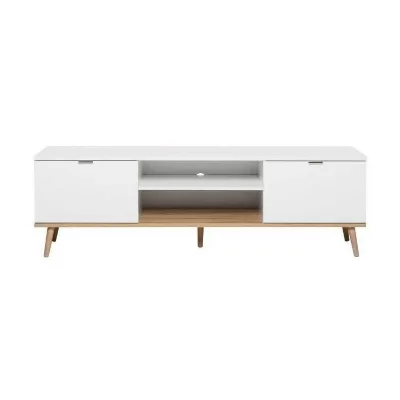LES TENDANCES GOTEBORG Meuble TV scandinave blanc - L 160 cm