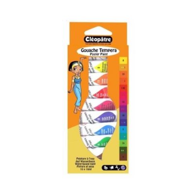 GENERIQUE Gouache 10 ml 10 tubes - cl&eacute;op&acirc;tre