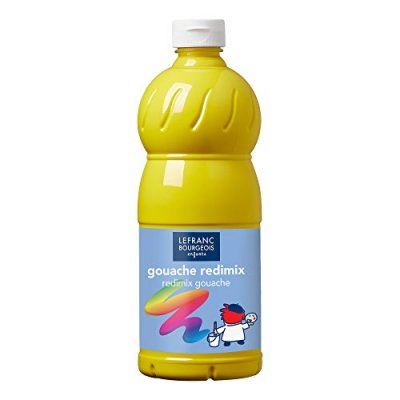 LEFRANC & BOURGEOIS Gouache liquide - 1 litre - Color & Co - Jaune primaire Ecole