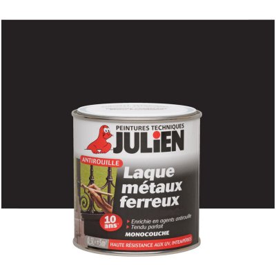 JULIEN Goudron de protection MAT Noir Ferronerie 0.25L