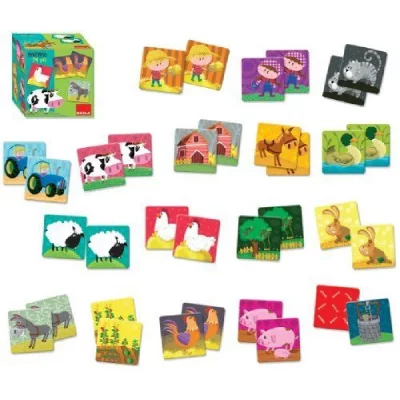 GOULA  Memo Lotus Farm Animals Multicolore 3-6 Years